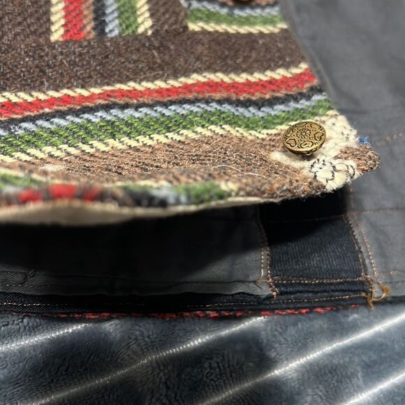 🔥🔥 True Vintage Aztec Native American Hand Stitched Wool Vest - GUC - Men Sz S - Picture 8 of 12